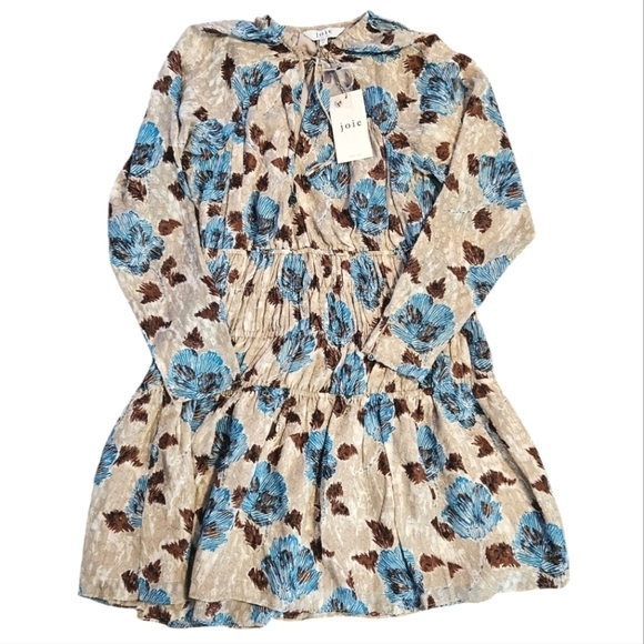 NEW Joie Aminah Silk Smocked Dress Tuffet Multi Medium - Picture 3 of 6